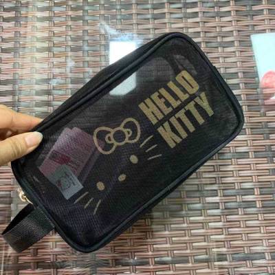 กระเป๋าสำอางค์ตาข่าย  KITTY งานแท้ - ขนาด 23.5×14×9 cm