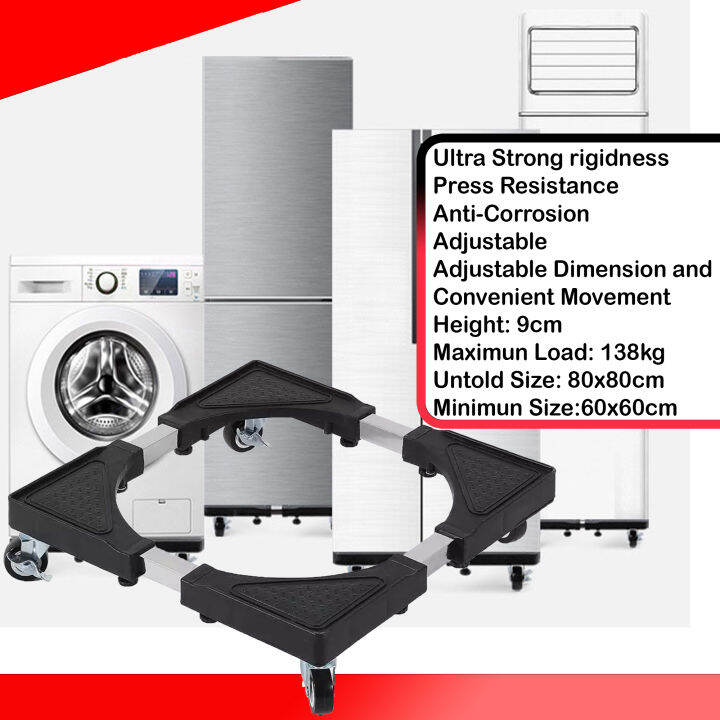 Casa Seda Adjustable and Movable Base for Washing Machine, Refrigerator