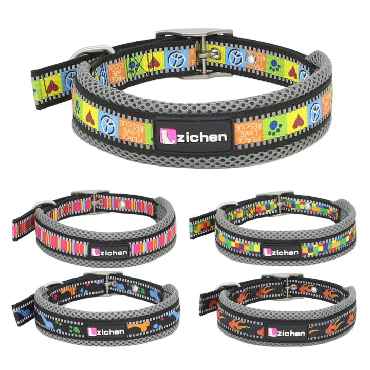 hot-dog-collar-reflective-soft-fashion-printed-adjustable-pet-dog-collar-for-small-medium-large-dogs-collar-training-supplies