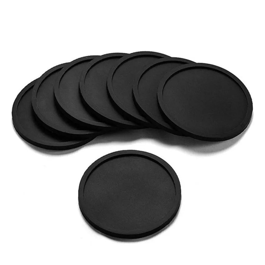 Silicone Drink Coasters,heat Resistant Cup Mate,soft Coaster For Table ...