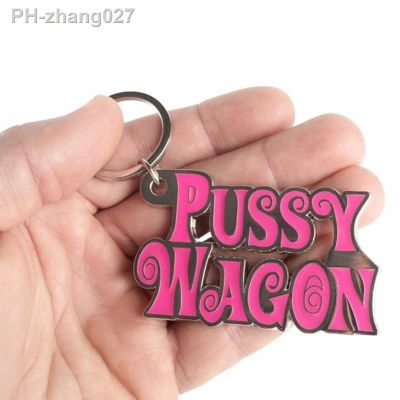 Alloy Fashion Movie Sexy Kill Bill Series Pussy Wagon Key Ring Letter Pendant Accessories Ladies Men Gift Keychain 2022