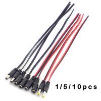 1/5/10 12V DC Male Female Connectors jack cable adapter plug power supply wire cord 5.5 x 2.1mm for LED Strip Light CCTV Camera  Wires Leads Adapters