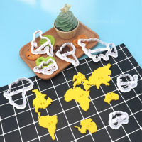 เจ็ดทวีปรูปร่าง Cookie Cutters 3D พลาสติก World แผนที่บิสกิตแม่พิมพ์คุกกี้แสตมป์ DIY Fondant เค้กแม่พิมพ์ Pastry Baking TOOL-gnxfnxfhnxfnxff