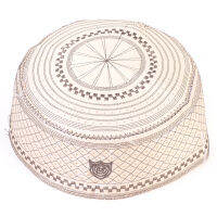 mazalan มุสลิมหมวกผ้าฝ้ายปักอาหรับสวดมนต์หมวก turban Man ผ้าโพกหัวจี้ Bonnet