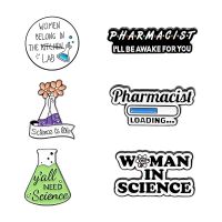 【YF】 Chemistry Pharmacist Equation Brooch Math Science Enamel Pin Lapel Badge Jewelry for Wholesale