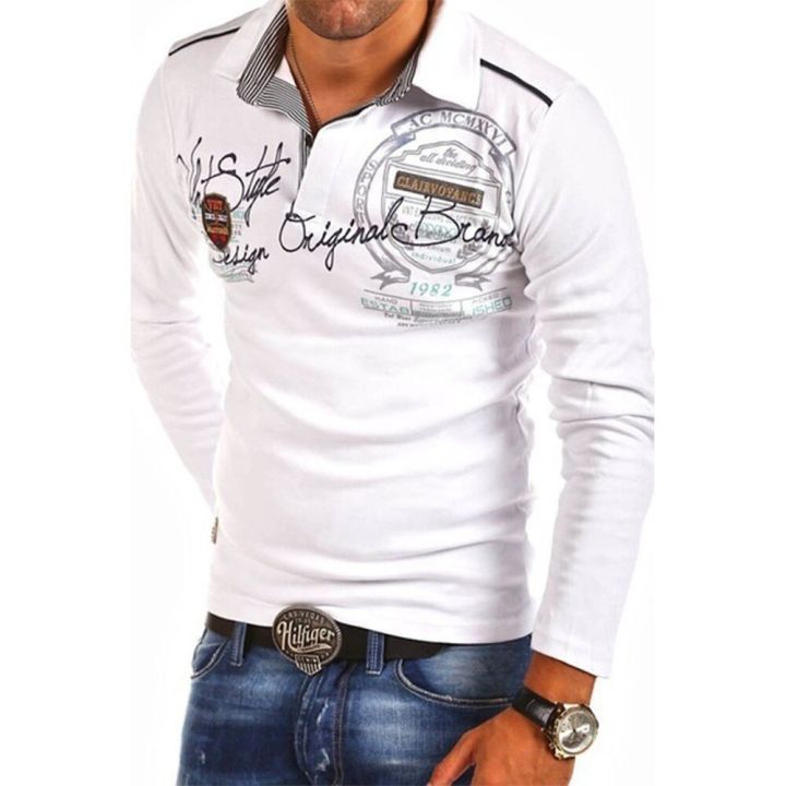 เสื้อโปโล-s-แฟชั่นเสื้อโปโลแขนยาวสำหรับผู้ชายเสื้อโปโลแบบ-para-hombre-พิมพ์ลายลำลองทรงเข้ารูปเสื้อโปโลเสื้อเชิ้ตโปโล4xl