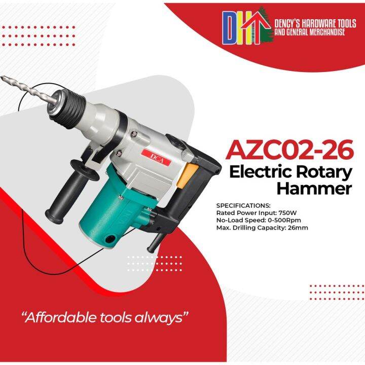 DCA AZC02-26 Electric Rotary Hammer •DENCY'S• | Lazada PH