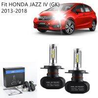 ☊ Fit HONDA JAZZ IV (GK ) 2013-2018 Pair Bulbs H4 LED high Low Beam Halogen 80W White 6000K