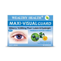 Wealthy Health Maxi-Visual Guard Bilberry 10000mg Plus + Lutein &amp; Eyebright 60 แคปซูล