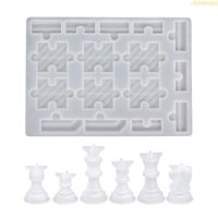 blg Diy  Mold Chess Party Leisure Puzzle Board Game Classic Checkers Board Crystal Epoxy Mold for Resin Crafts Making 【JULY】