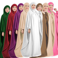 Muslim Women Arab Jilbab Loose Prayer Garment Batwing Sleeve Abaya Hooded Overhead Maxi Dress Burka Robe Middle East Turkish New