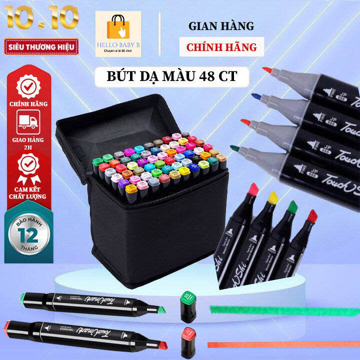 Set Bút Màu Dạ 48 Cây Kèm Túi, Hộp Tô Màu,Bút Sáp Màu,Bút Màu Cho Bé,Màu  Chì,Hộp Màu,Màu Vẽ Học Sinh,Màu Dạ Thiết Kế Hội Họa, Vẽ Tranh,Bút Đánh Dấu,Bút  Màu Marker