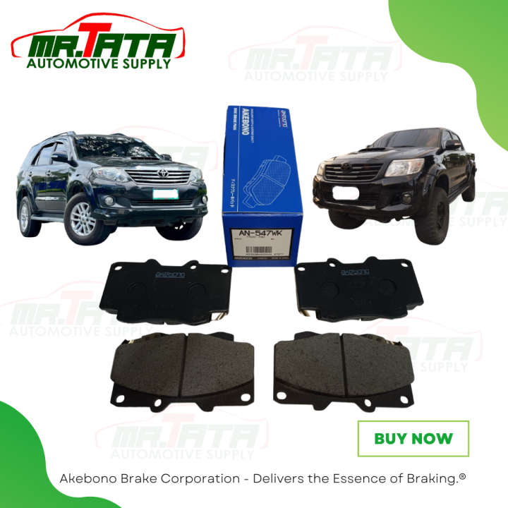 Akebono Brake Pads FRONT for TOYOTA HILUX 4X4 20052011, FORTUNER 2005