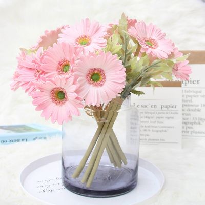[AYIQ Flower Shop] 7ชิ้น/ช่อดอกไม้เทียม PU ดอกเดซีแอฟริกันผ้าลายดอกทานตะวันสำหรับตกแต่งงานแต่งงานในบ้านหรูหรา