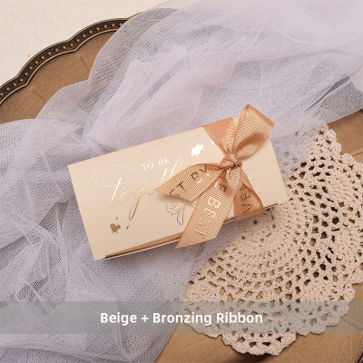 20Pcs Gift Box INS Creative Bronzing Candy Boxes For Wedding Sugar Bag Baby Shower Birthday Party Souvenir Packing Bags Decor
