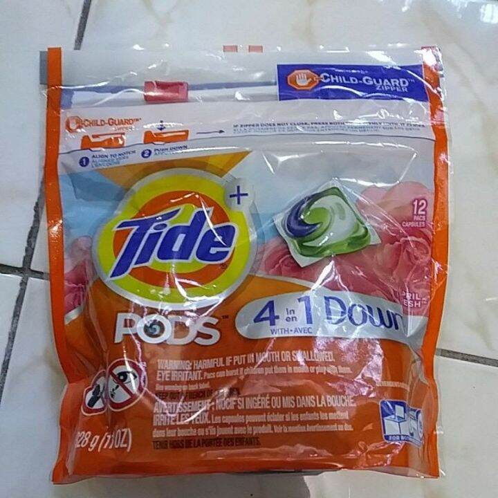 Tide Pods Liquid Detergent 4 in 1 Ultra Oxi 12 Capsules (imported