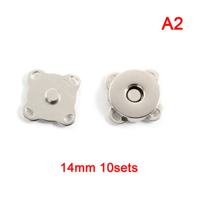 10Sets Magnetic Buttons Bags Magnet Automatic adsorption Buckle Metal Buttons