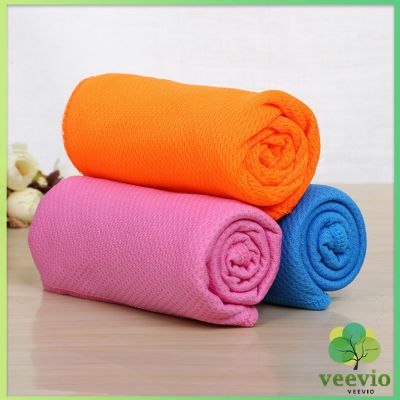 Veevio ผ้าขนหนูกีฬา ผ้าเย็นซับเหงื่อ ผ้าออกกำลังกาย พร้อมส่ง Sports towel  มีสินค้าพร้อมส่ง