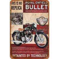 Royal Enfield Bullet Vintage ป้ายโลหะตกแต่ง,เหมาะสำหรับ Movie House,บาร์,ผับ,Retro Wall Art,โปสเตอร์แผ่นโลหะที่ไม่เหมือนใครและตลก