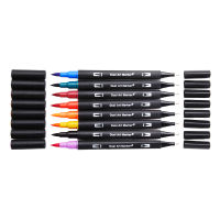 Color Professional Felt Tip Pen Art Marker for Drawing Painting Set Water Coloring Brush Pen Set Dual Tip for School