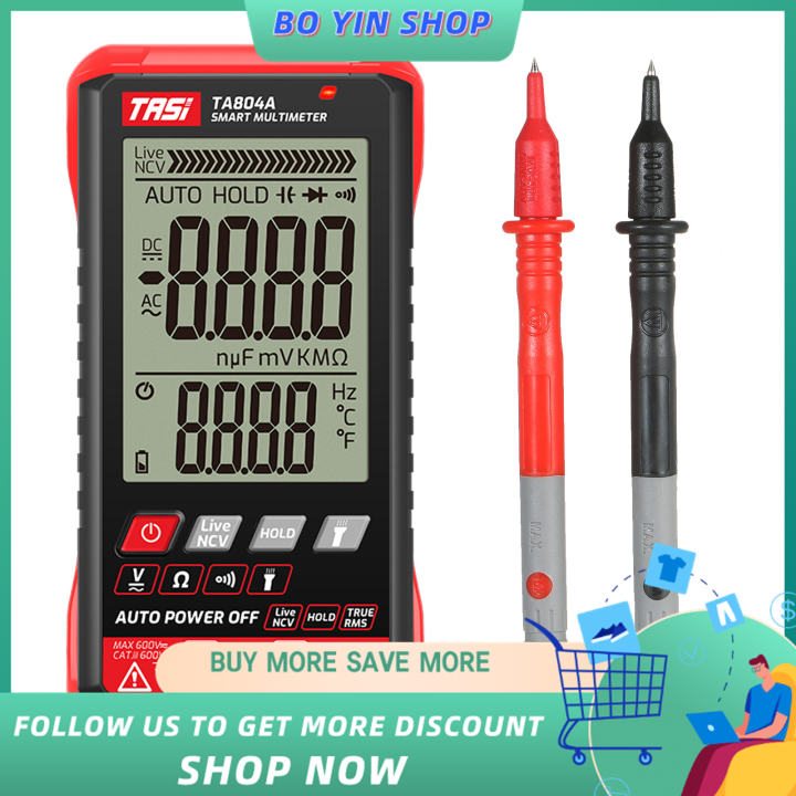 BO YIN TASI TA804A Digital Multimeter Professional Auto Tester True RMS ...