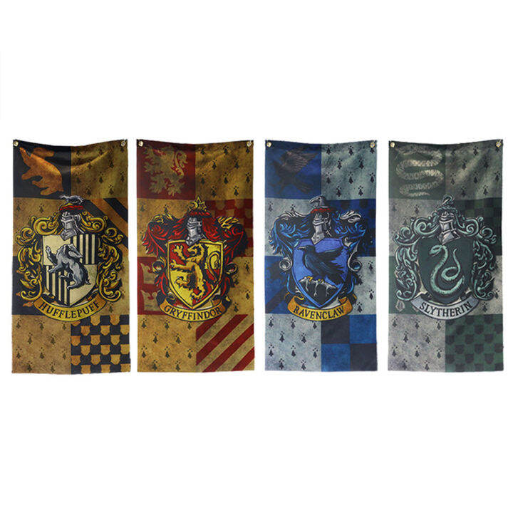 Wall Hanging Banners Ultra Premium Gryffindor Slytherin Hufflepuff ...