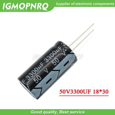 5PCS 50V3300UF 18*30mm 3300UF 50V 18*30 Electrolytic capacitor 50V3300UF Electrical Circuitry Parts