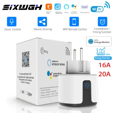 Smart Plug WiFi Socket UK 16A Power Monitor Timing Function Tuya