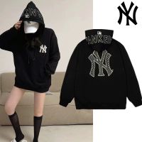 Mlb100% ของแท้ Yankees เสื้อกันหนาว มีฮู้ด ปักลาย เข้ากับทุกการแต่งกาย สําหรับผู้ชาย และผู้หญิง