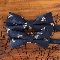 Cute Bee Parent-Child Pet Cartoon Bowtie Sets Polyester Men Women Boy Girl Butterfly Kids Dog Cravat Accessory Gift High Quality Nails Screws Fastener