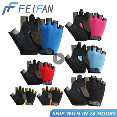1 Cycling Anti-slip Gloves Men Half Breathable Anti-shock Gym Accessories