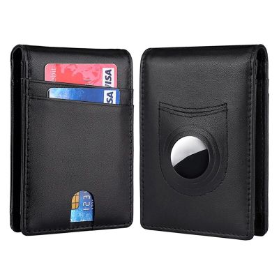 (Airtag Wallet )D0LF ที่ใส่บัตรกระเป๋าเงินใช้ได้กับ AirTag Slim กระเป๋าสตางค์สั้นพับสองทบเคสใส่บัตร