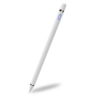 【รักอิเล็กตรอนช็อป】ปากกาหัวสัมผัสอเนกประสงค์สำหรับสไตลัส Apple ดินสอ Samsung ที่ชาร์จยูเอสบีipad iPhone ปากกาสไตลัสแบบแอคทีฟสำหรับสมาร์ทโฟนแท็บเล็ตสีขาว