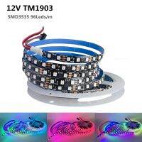 DC12V 5M 96Leds/M 480Leds TM1903 Rainbow LED Strip Light SMD 3535 Similar WS2811 SM16703 IC Addressable Smart Pixel RGB Tape