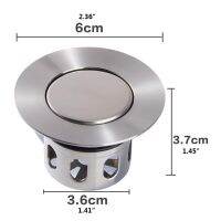 203F Swivel Drain Stopper Stainless Built-in Sink Drain Plug Hair Catcher Faucet Bathroom Bathtub Accessories