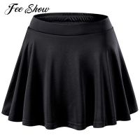 【CC】 Kids Color Athletic Tennis Skirts with Shorts Waist Drawstring Pleated Sport Skort for Badminton Workout