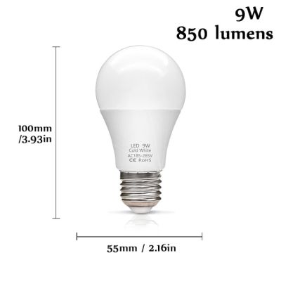 โคมไฟหลอดไฟ Led 10ชิ้น E27 Ac220v 240V หลอดไฟพลังที่แท้จริง18W 15W 12W 9W 6W 3W โคมไฟโคมไฟตั้งโต๊ะ Bombada