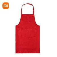 สี Xiaomi ผ้ากันเปื้อนที่มีกระเป๋าทำอาหารขนาดใหญ่สำหรับผู้หญิงผู้ชายผ้ากันเปื้อนสำหรับทำความสะอาดเสื้อผ้ากันน้ำมันผ้ากันเปื้อนของเชฟ