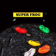 Mồi nhái giả câu lure, mồi nhái hơi có thìa super frog nhiều màu siêu nhạy thumbnail