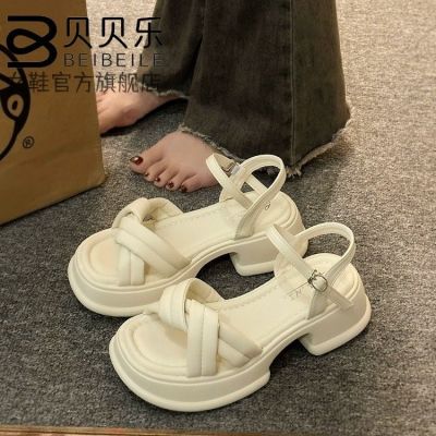 French fairy thick-soled sandals womens summer fashion with 2023 new hot style Roman beach