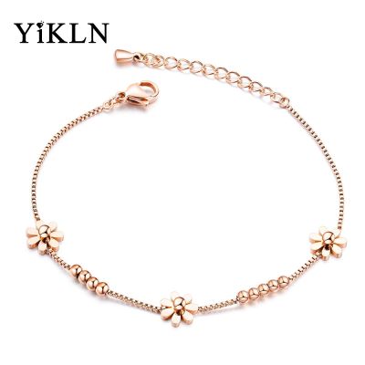 【CW】 YiKLN Titanium 18K Gold Plated Small Female Jewelry Chain  amp; YB18196