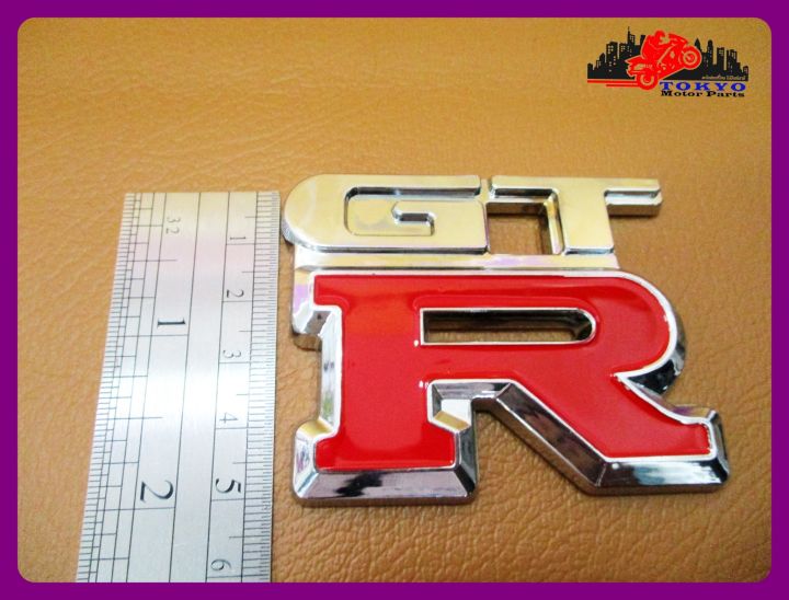 nissan-gt-r-gtr-logo-red-emblem-front-grille-โลโก้ติดกระจังหน้า-nissan-gt-r-สินค้าคุณภาพดี