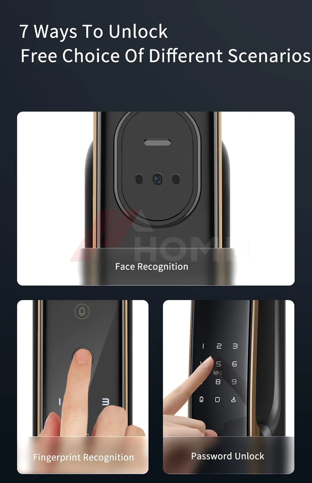 Khoá thông minh FaceID Xiaomi Lockin S50F - Bản Quốc Tế 17 BossLock Đà Nẵng Khóa thông minh, vân tay, thẻ từ, bluetooth cao cấp
