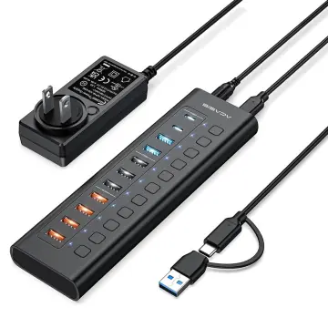 Acasis Multi USB 3.0 Hub 10 ports High Speed With ON OFF Switch Adapte –  ACASIS Electronics