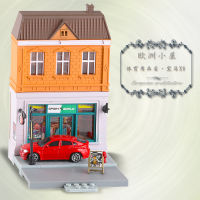 High Simulation 1:64 RMZ city Diorama Education Model Building Kits Toy DIY European house Diecast Metal Cars for children gifts