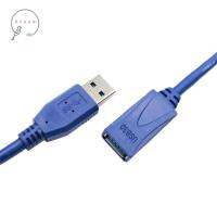 ZIAAN USB ชายทีเสียบยูเอสบี USB ชายไปยังตัวเมียสาย USB สีฟ้าทองแดง3.0สายข้อมูลป้องกันหลายตัว0.3M/1M/1.5M/3M/5M สายตัวขยาย USB สำหรับคอมพิวเตอร์