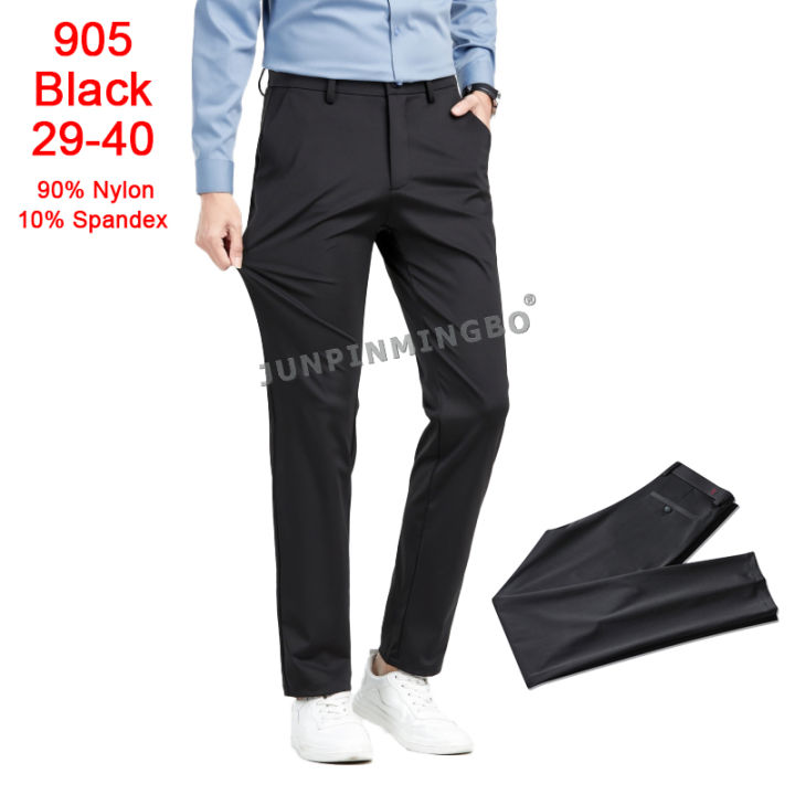 junpinmingbo-กางเกงผ้าไหมน้ำแข็งเย็นผู้ชาย-29-40ฤดูร้อนระบายอากาศนุ่มสบายดูแลง่ายธุรกิจทางการทำงาน