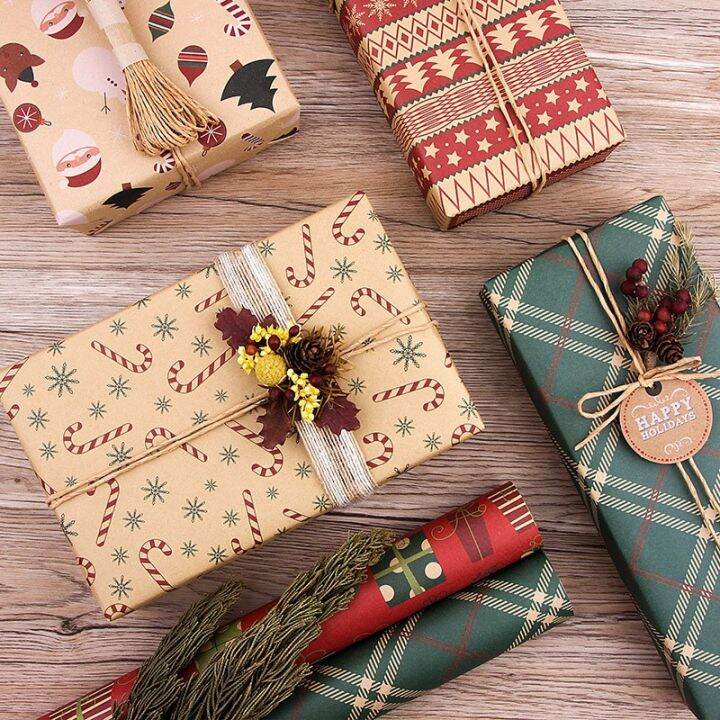 christmas-gift-wrapping-paper-6-pcs-kraft-paper-70x50cm-with-6-unique-designs-with-jute-string-and-tags