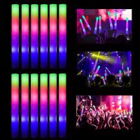 ◎☾ 10/15/30/50Pcs Glow Sticks Bulk Colorful LED Foam Stick Light-Up Led Cheer Tube LED Glow in the Dark Light for Party Concert