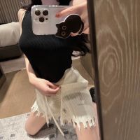 G4BS Chrome Hearts 2023 Summer new fashion leather label cross fashion personalized wool edge knitted straight shorts yj